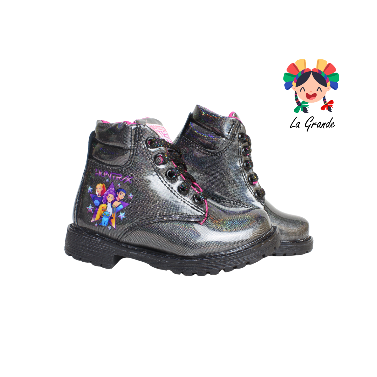 2040 TREK Oxford Glitter Bota Casual para Bebé y Niña