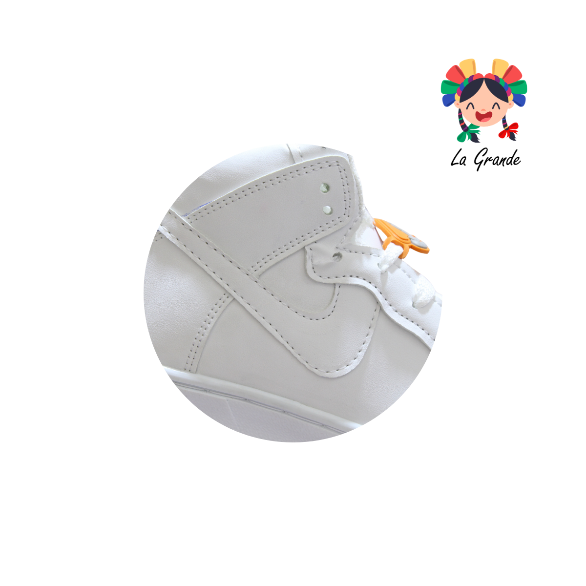 912 CUPRA Blanco Blanco Sintético Tenis Escolar Para Niña y Niño