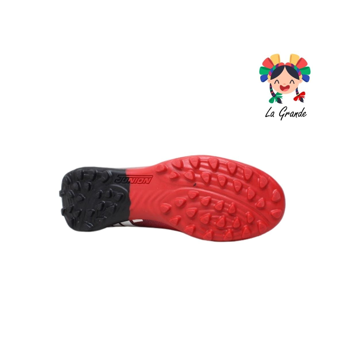 2058M JUNION Rojo Ngo Bco Sintético Tenis de Fútbol Rápido para Caballero