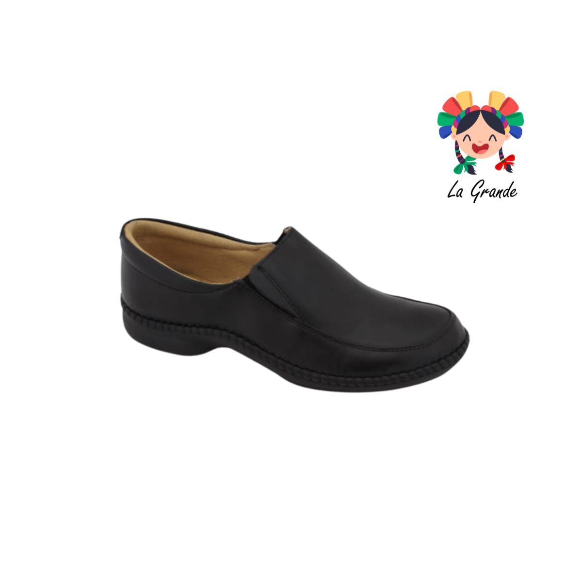 206 FERNANDA Negro Piel Zapato Casual para Dama