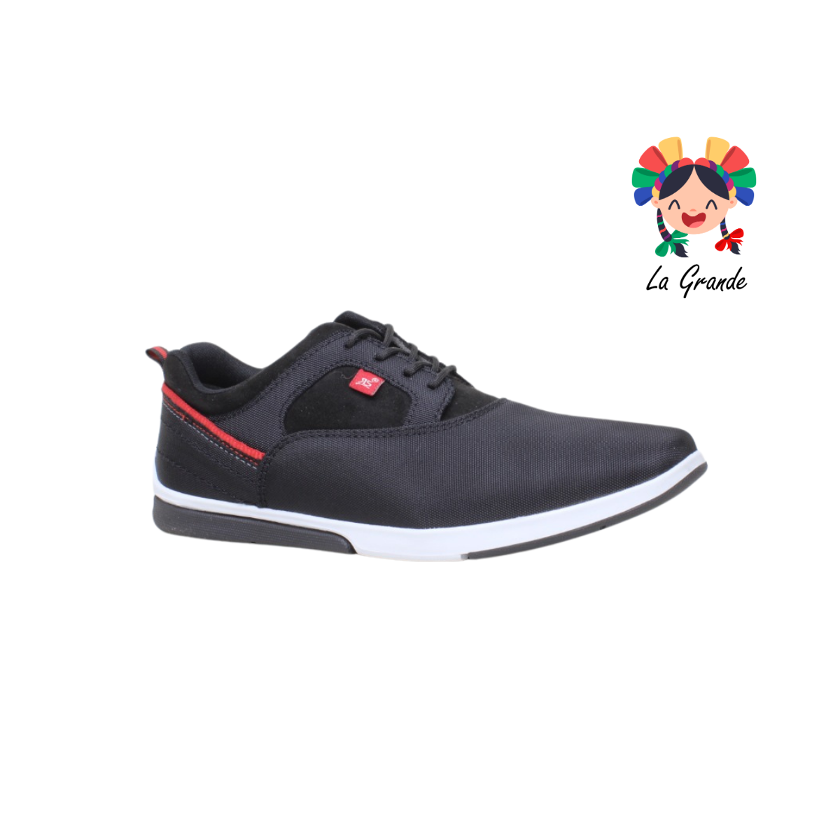 207 ECOLINE LONA Negro Sint zapato Casual para Niño, Joven y Caballero