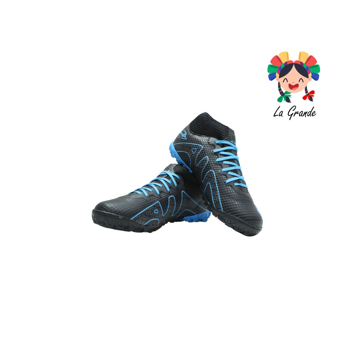 2080M UNION Negro Pastel Tenis de Fútbol Rápido para Joven y Dama