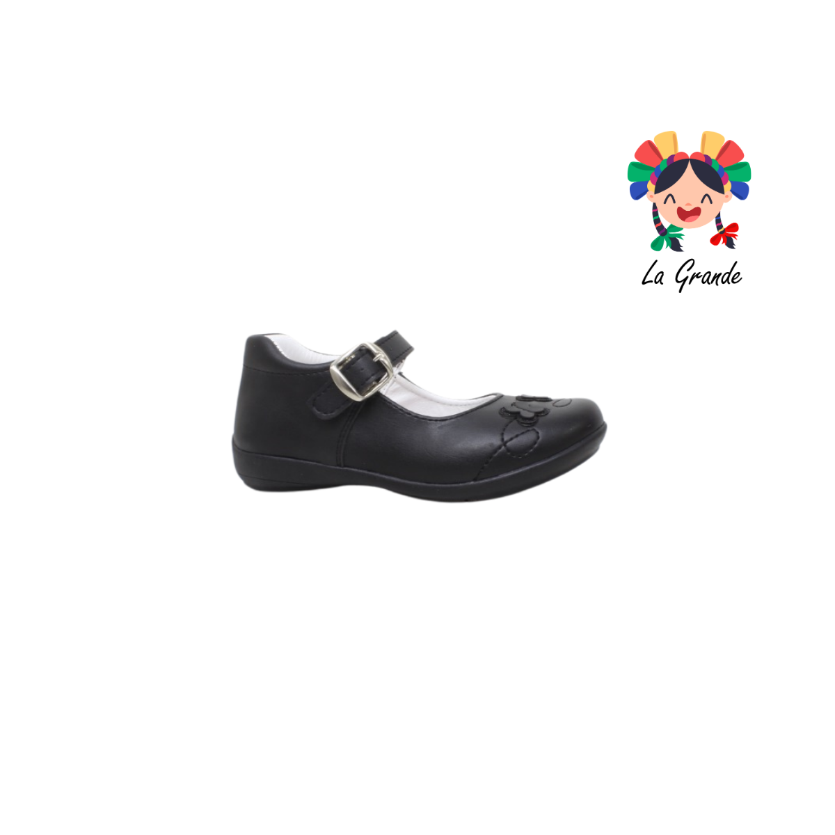 21-460 CLEO Negro Sint Zapato Escolar para Niña