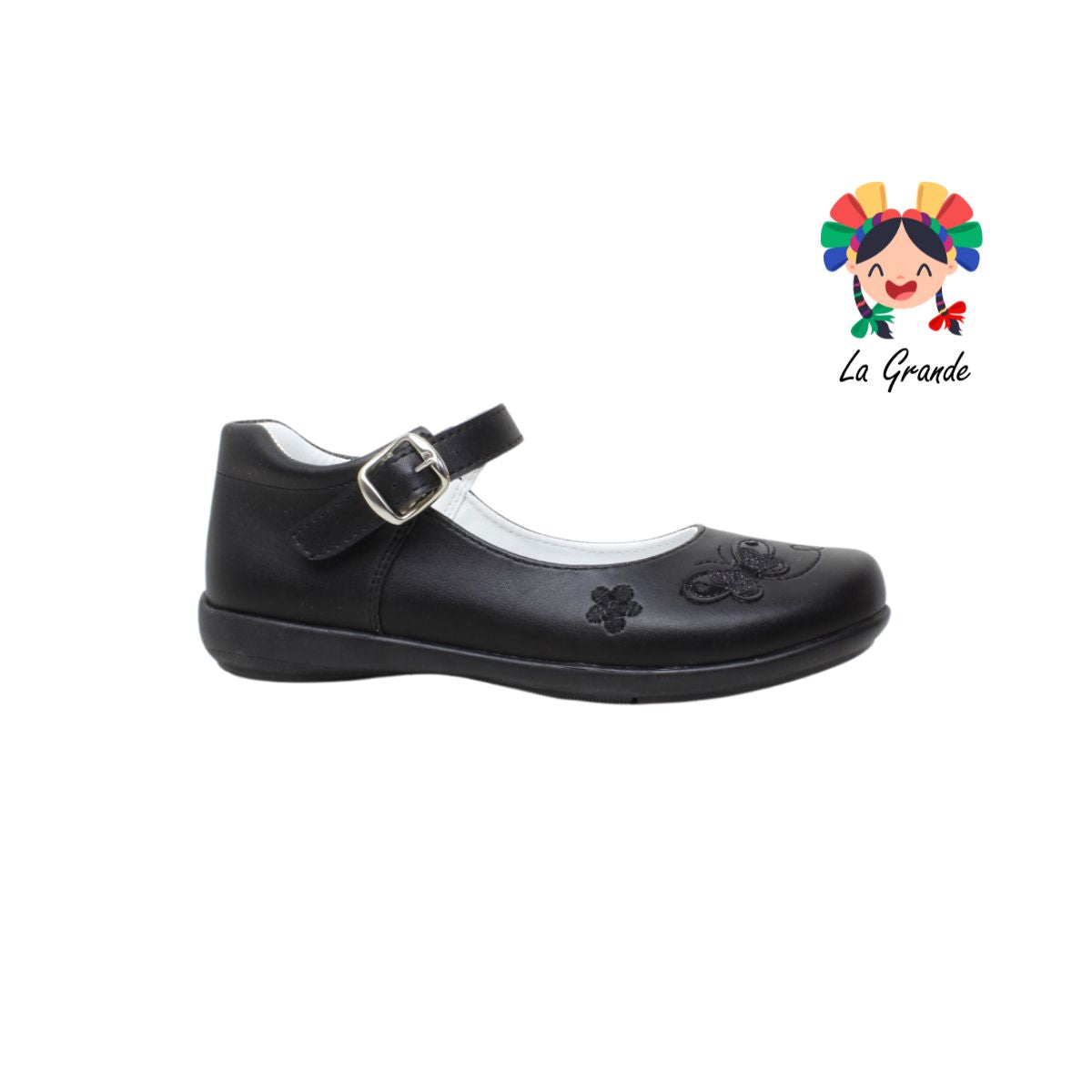 21-490 CLEO Negro Zapato Escolar para Niña y Dama