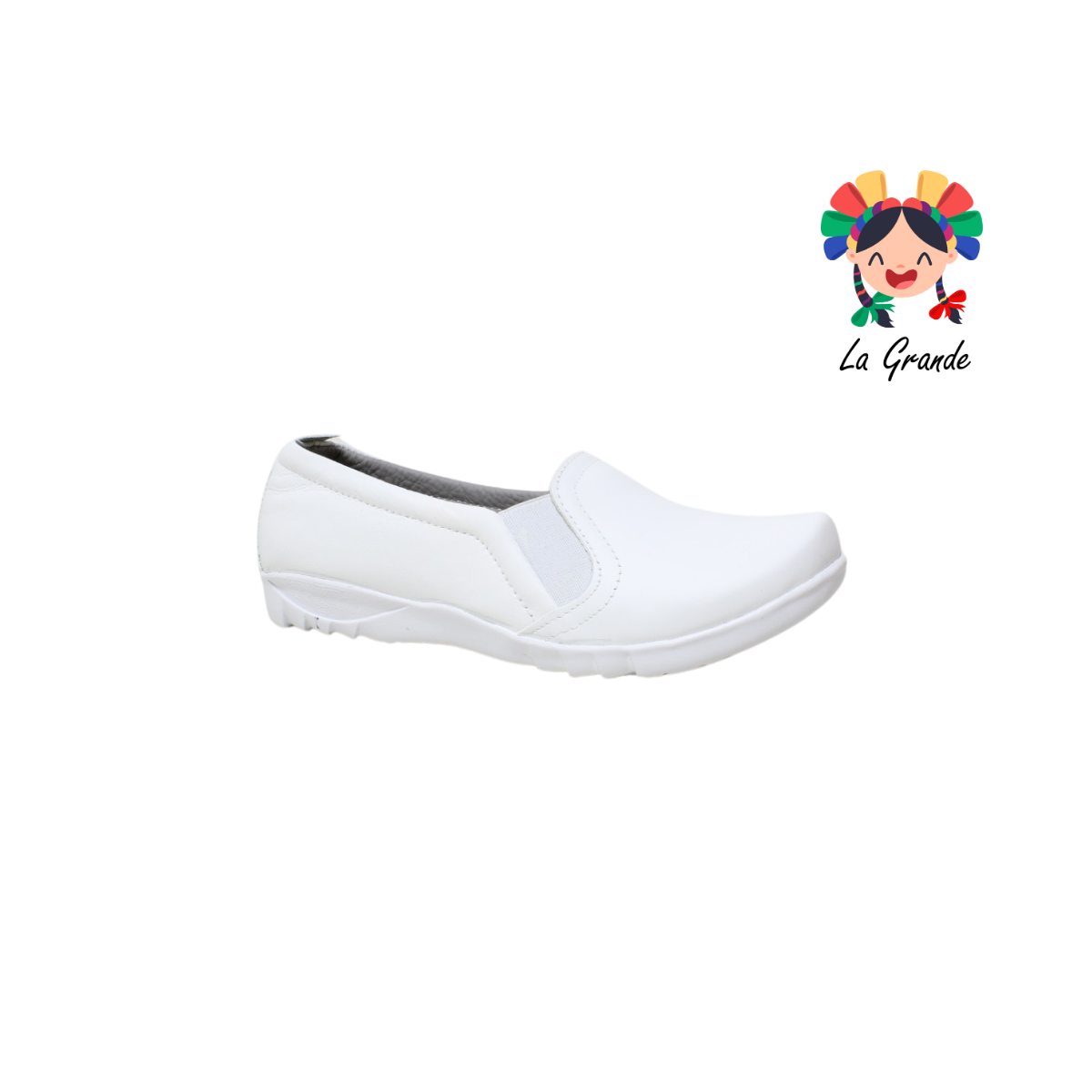 210 LORENA Blanco Piel Zapato  Clínico para Dama