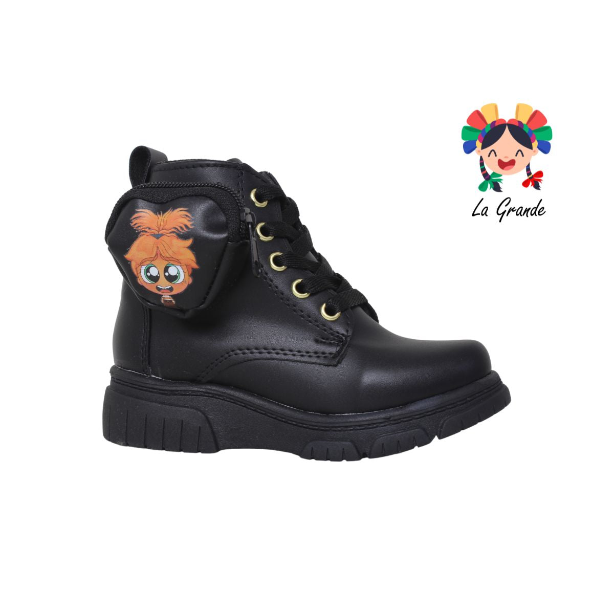 2115 ANDRE LOV Negro Ansie Sintético Bota Casual para Niña