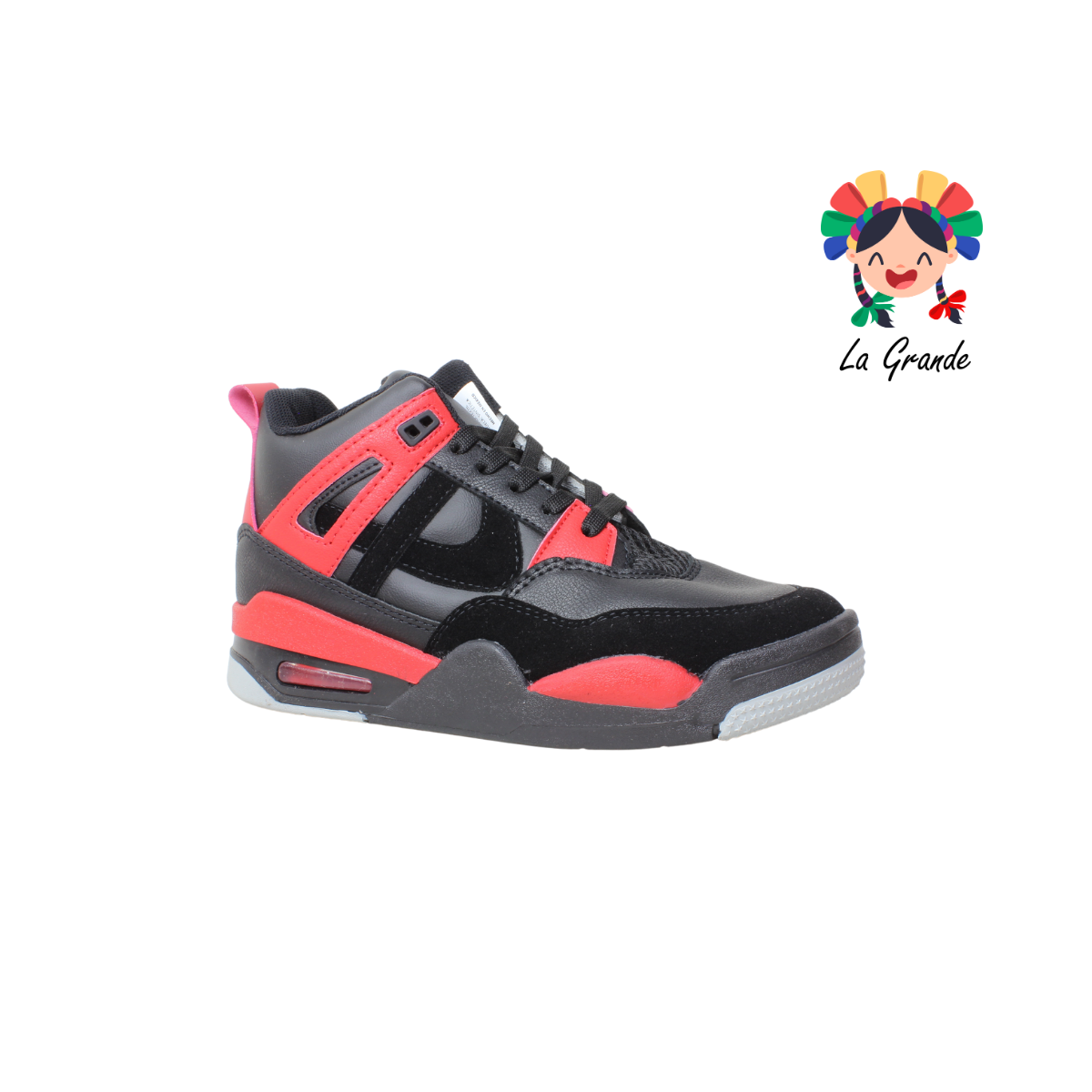 010897 PANAM Negro Rojo Tenis Casual para Dama y Joven Original