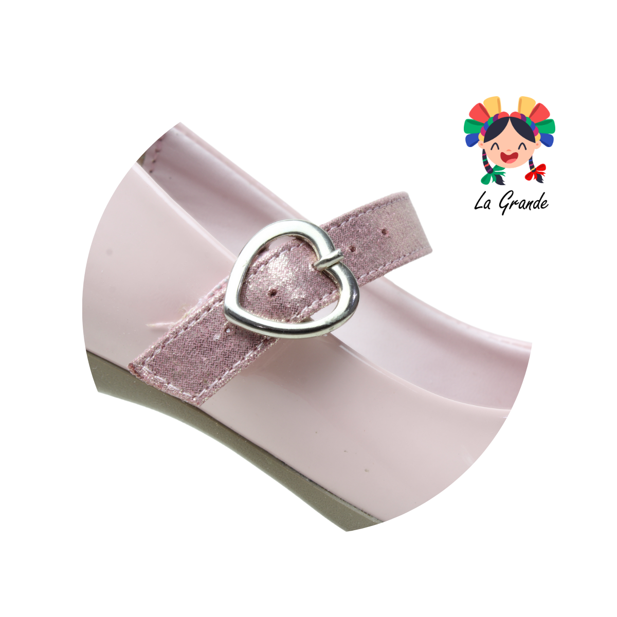 220001 TROPICANA Pelle Carne Charol Balerina para Niña