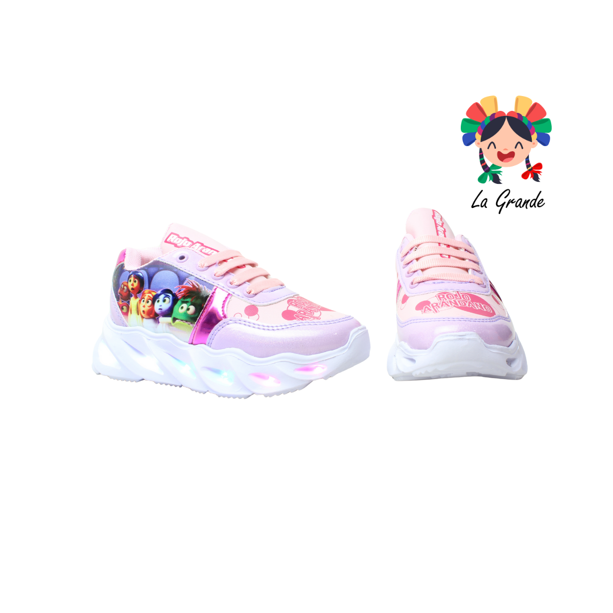 22024 ROJO ARANDANO Intensam Rosa Fiusha Sint Tenis con Luces para Niña