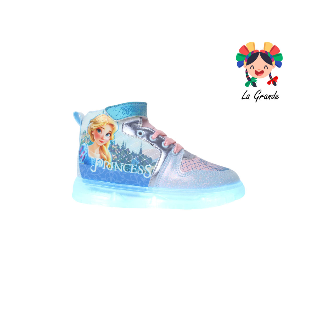 22025 PRIN ROJO ARANDANO Cielo Rosa Sint Tenis Casual con Luz Led Recargable para Niña