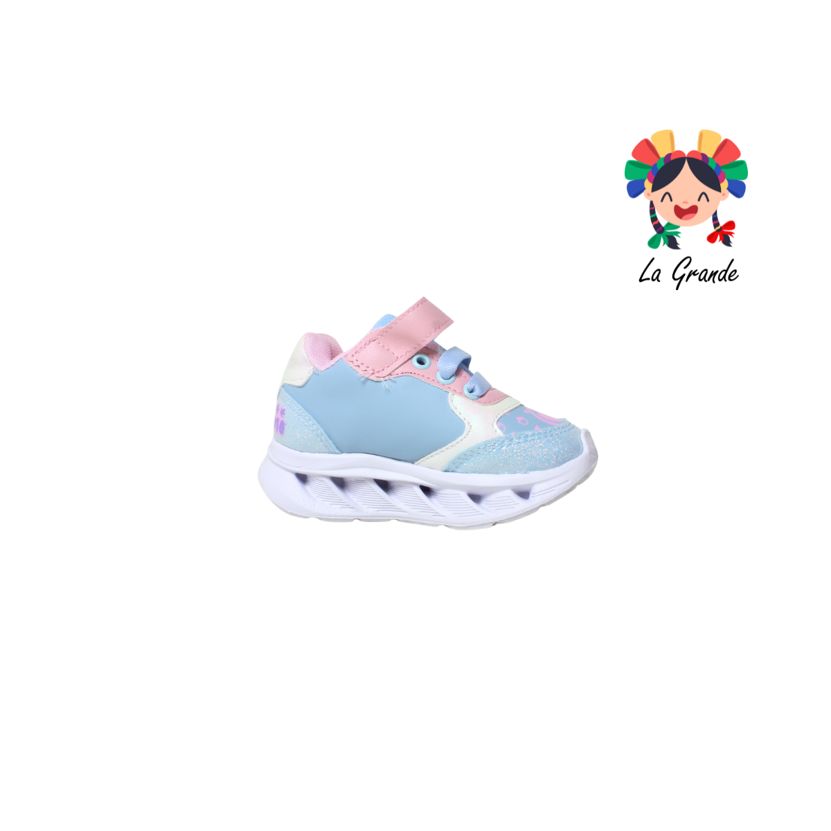22029 CAPIBARA ROJO ARANDANO Cielo Rosa Tenis Casual con Luces para Bebé