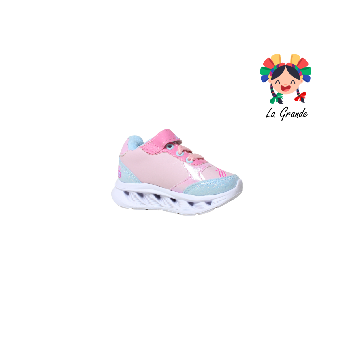22029 KOALA ROJO ARANDANO Rosa Cielo Tenis Casual con Luces Led para Bebé
