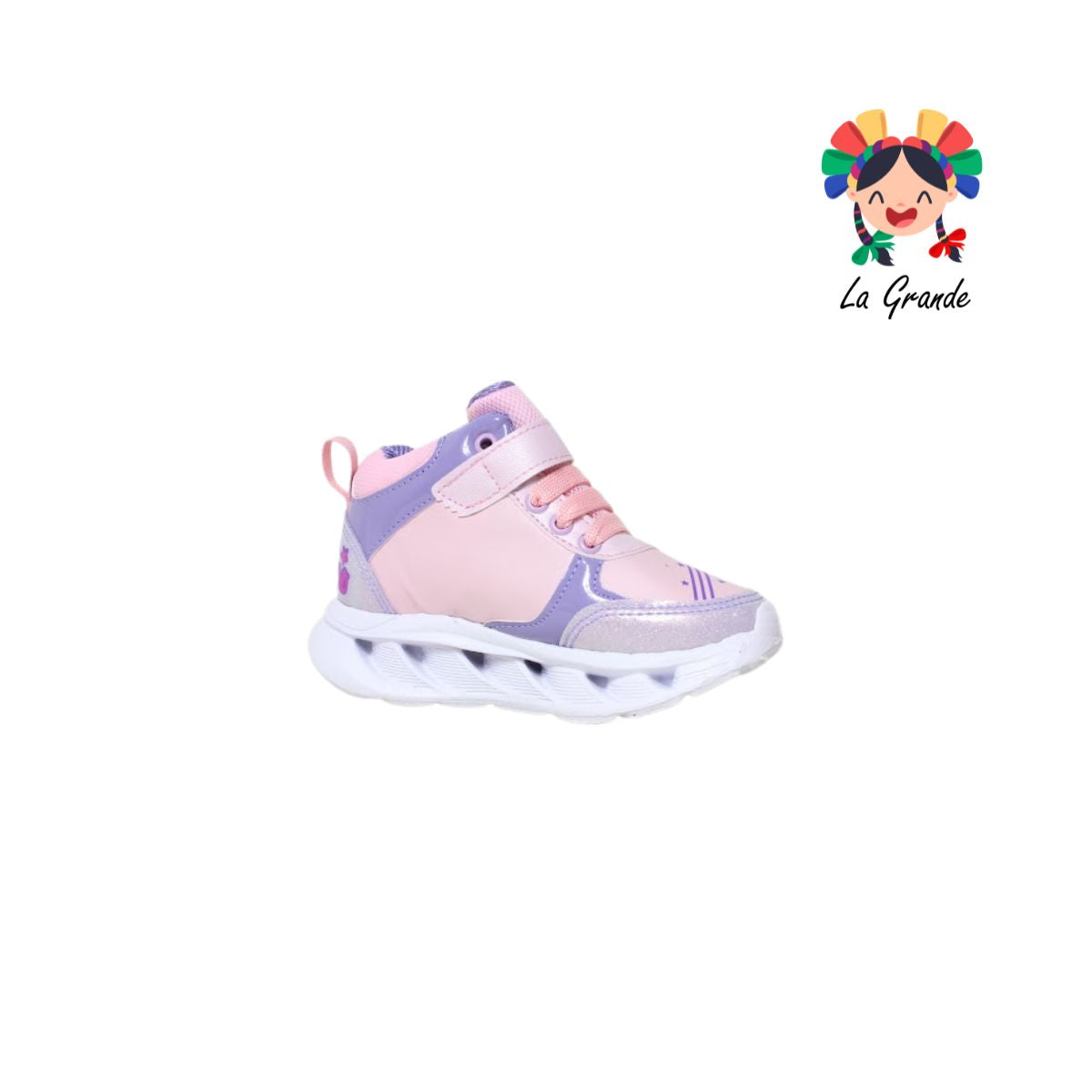 22030 KOALA ROJO ARANDANO Lila Rosa Tenis Casual con Luces para Bebé