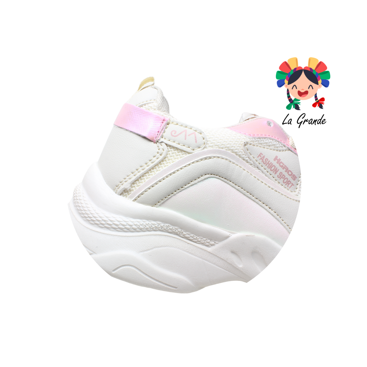 301 H-GROSS Latte Rosa Tenis Deportivo para Dama