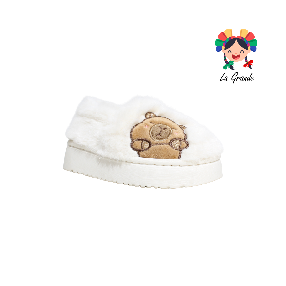 ZJM-00161 MT Multicolor Kapi Pantufla Afelpada para Niña y Niño