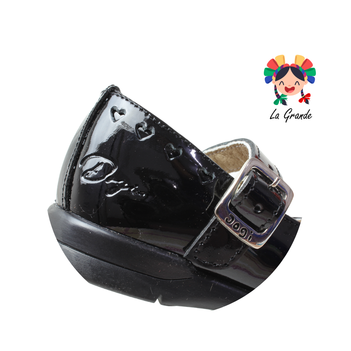2295 DOGI Negro Charol Zapato Escolar para Niña