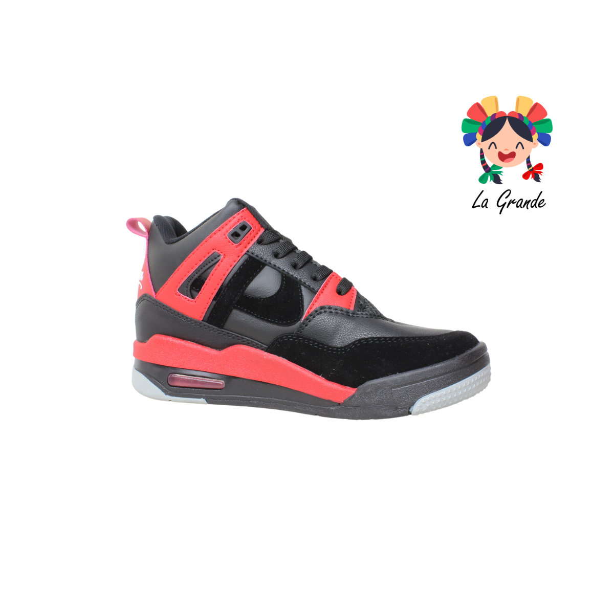 010897 PANAM Negro Rojo Tenis Casual para Dama y Joven Original