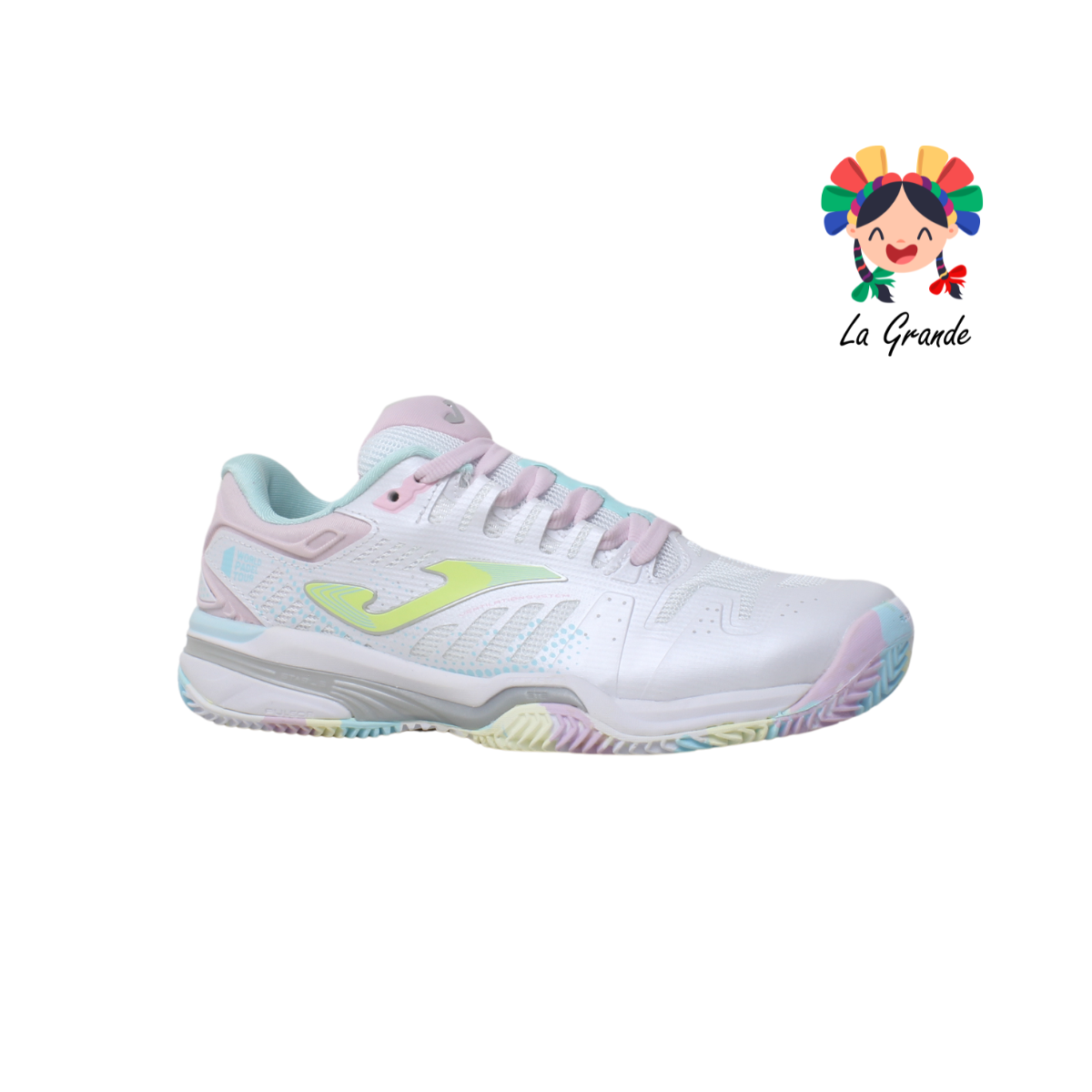 2302 JOMA Blanco Rosa Tenis Deportivo para Dama