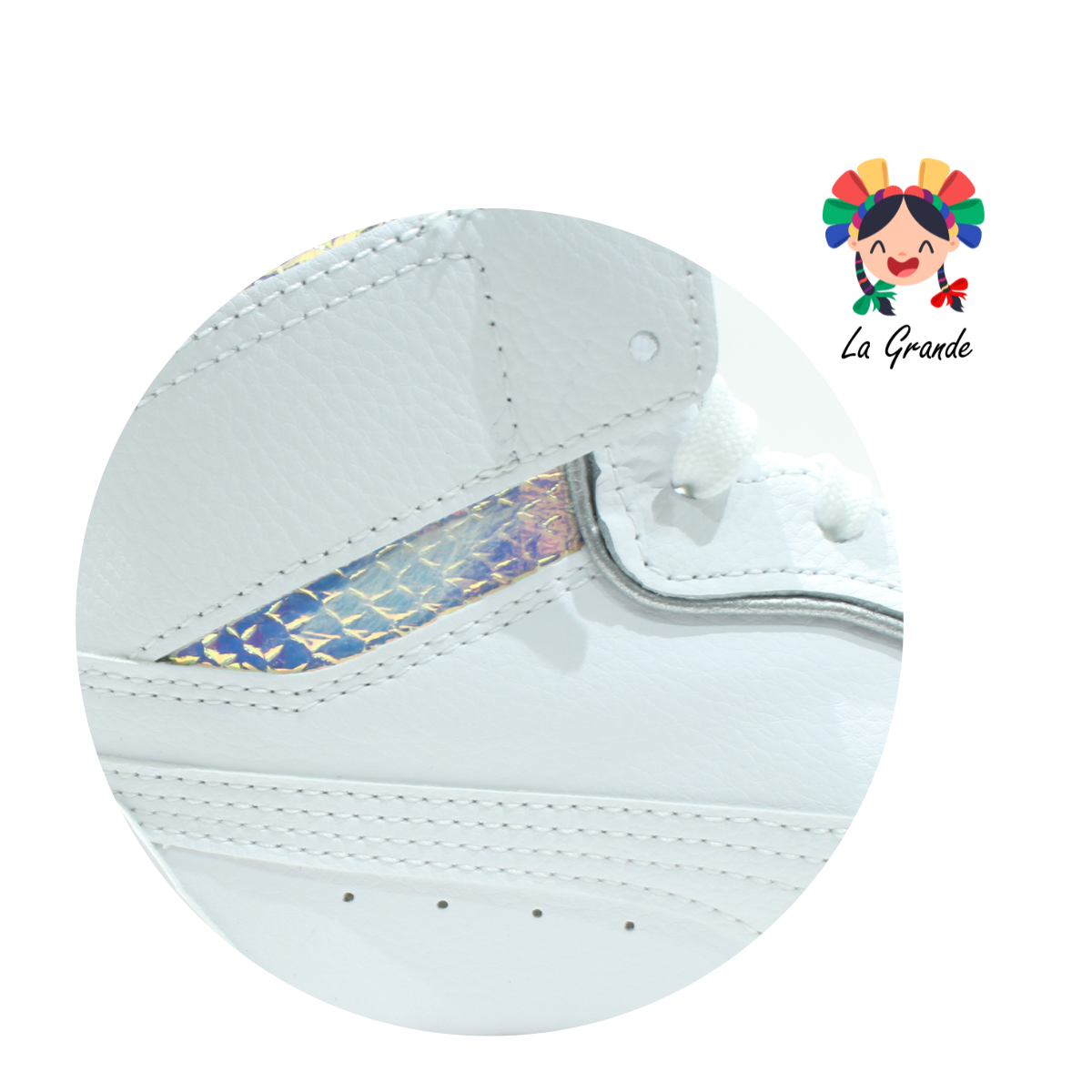 2302 KARMEN PUMA Bco Tornasol Tenis Casual con Plataforma Importado Original para Dama
