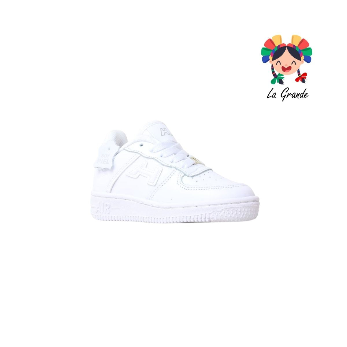 238 H-GROSS Blanco Blanco Tenis Escolar para Niña y Niño