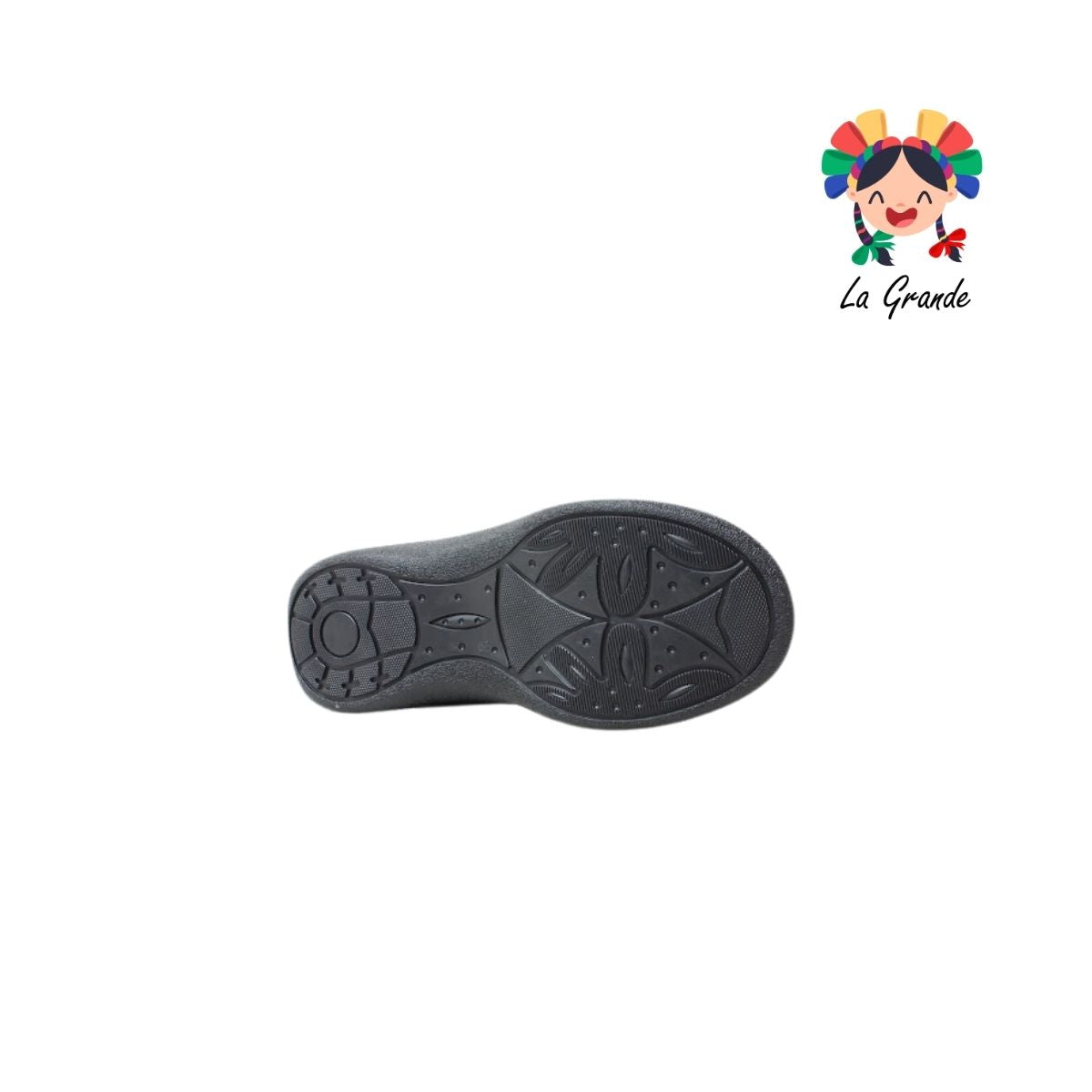 25-390 GG Negro Napa Zapato Escolar para Niña y Dama