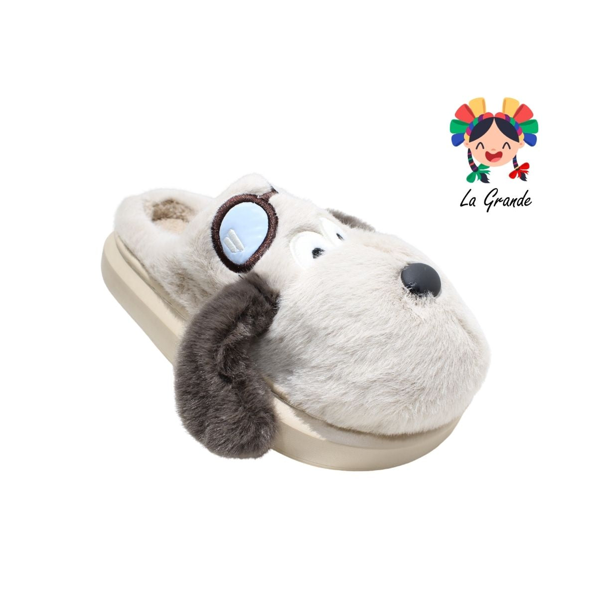 2438 TIGRE Multicolor Perrito Lentes Pantufla para Dama y Joven
