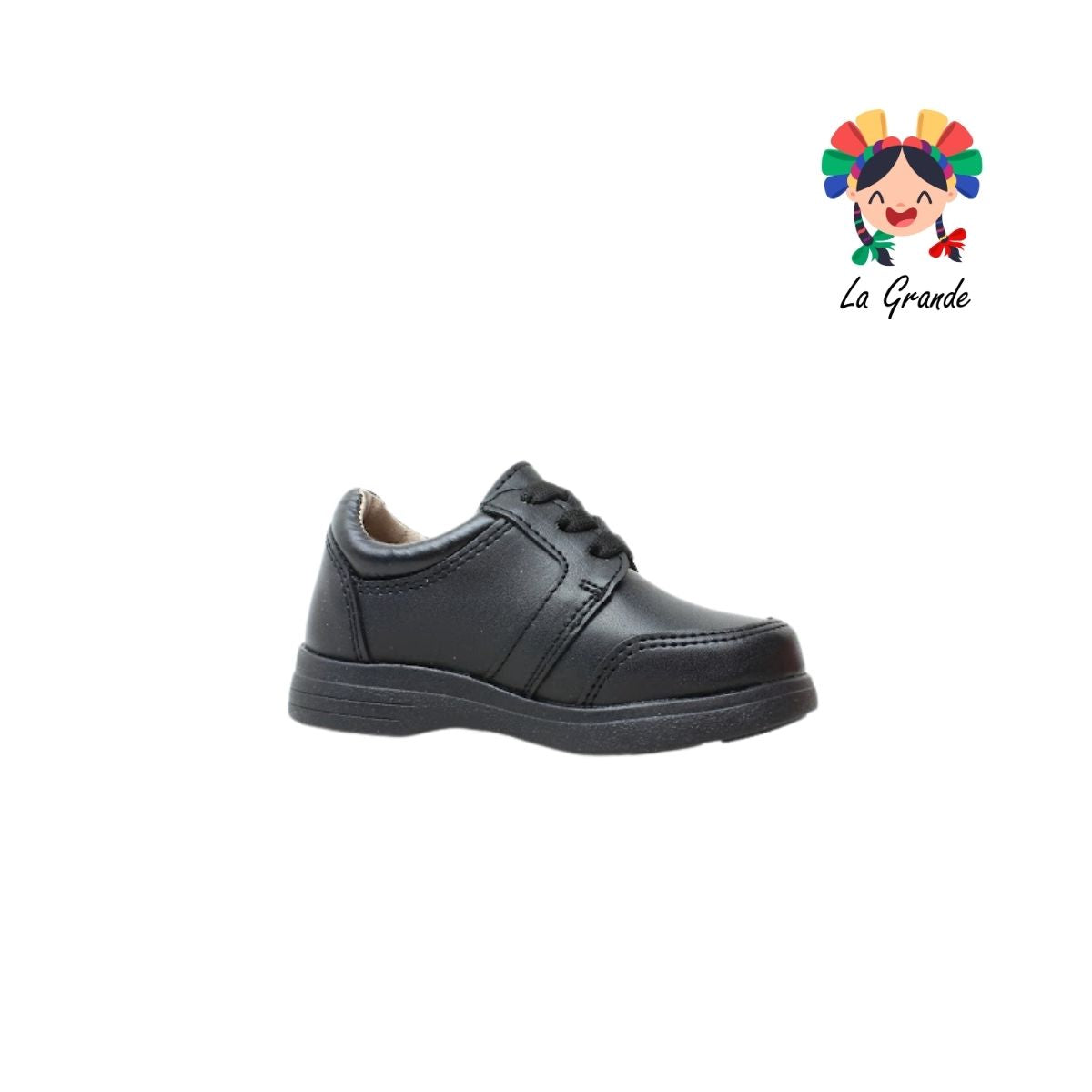 25-251 GG Negro Napa Zapato Escolar para Niño