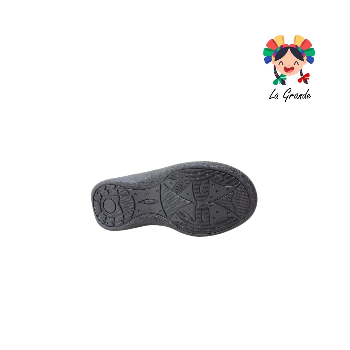 25-380 GG Negro Napa Zapato Escolar para Niña
