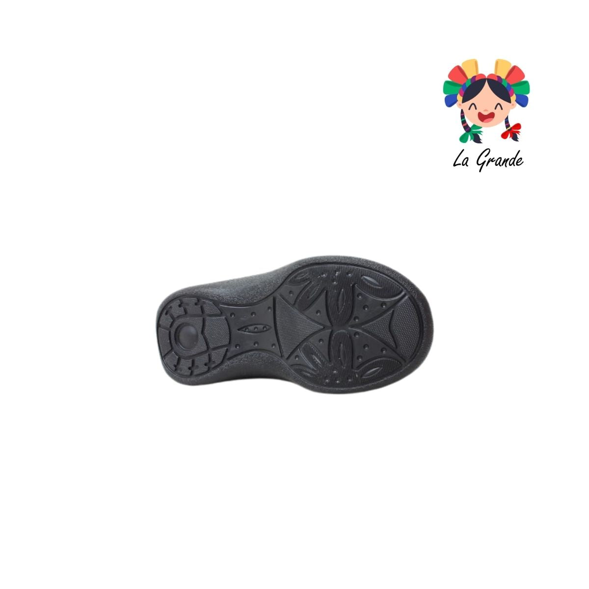 25-392 GG Negro Napa Zapatos Escolar para Niña