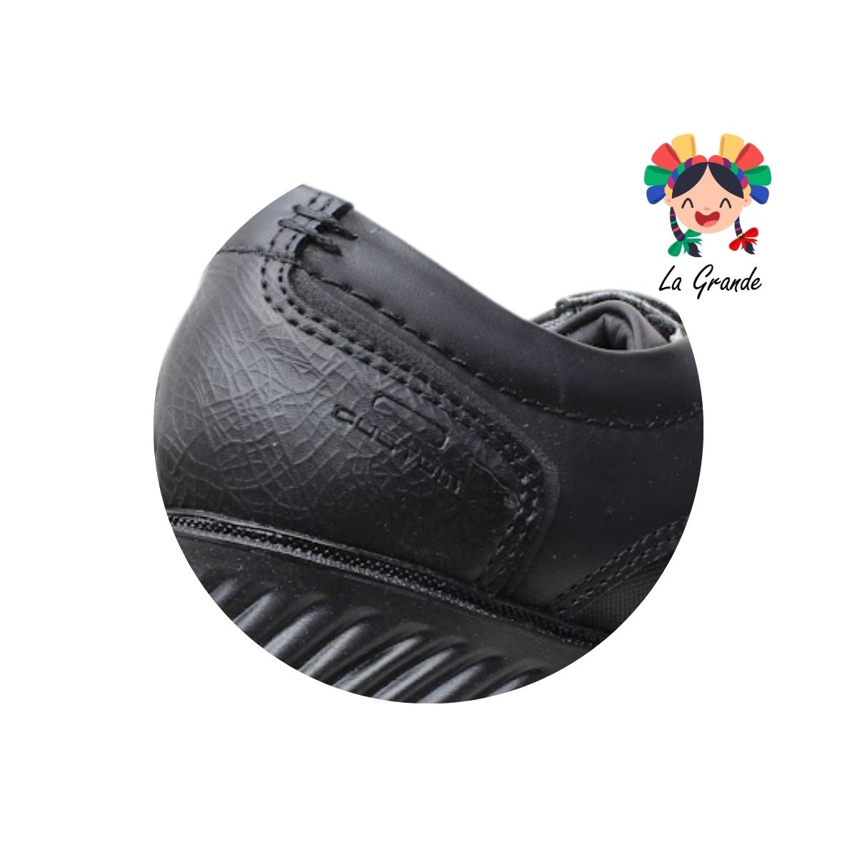 2502 CUSTOM Negro Atanado Zapato casual para Joven
