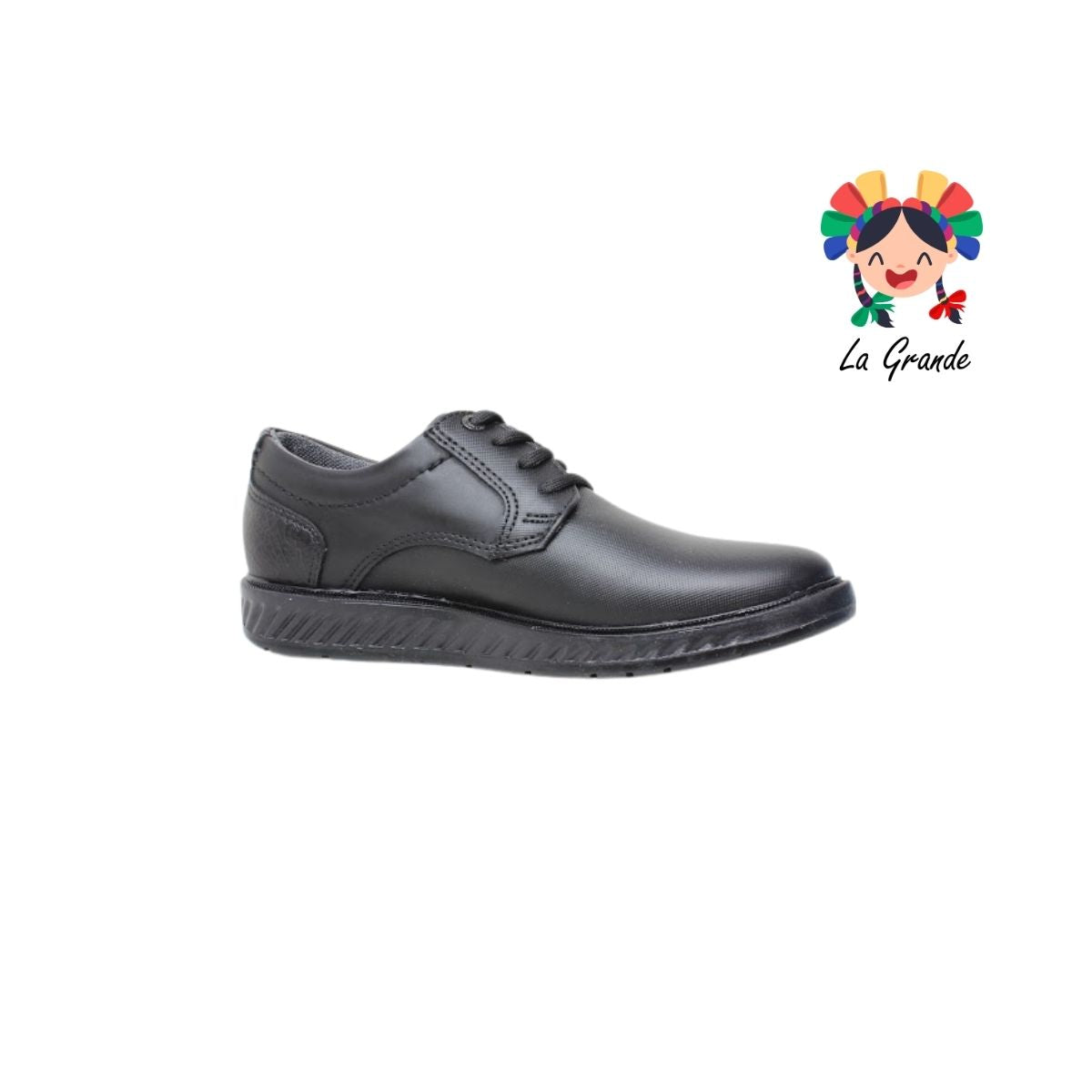 2502 CUSTOM Negro Atanado Zapato casual para Joven
