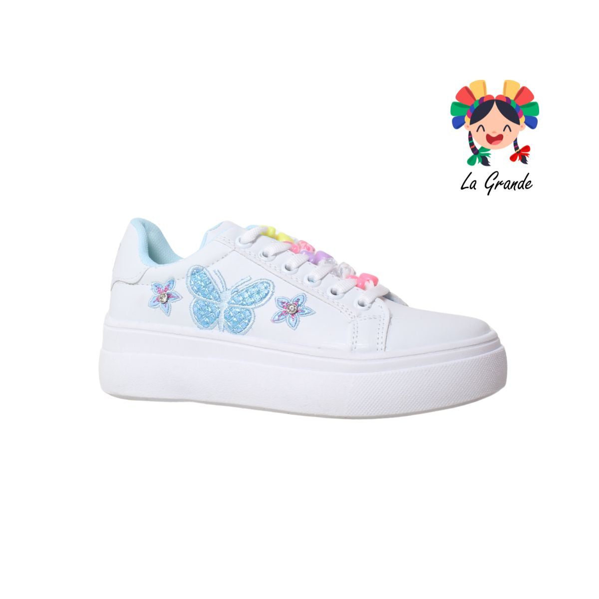 2506 FRIDAYS Blanco Cielo Tenis Casual Urbano para Dama