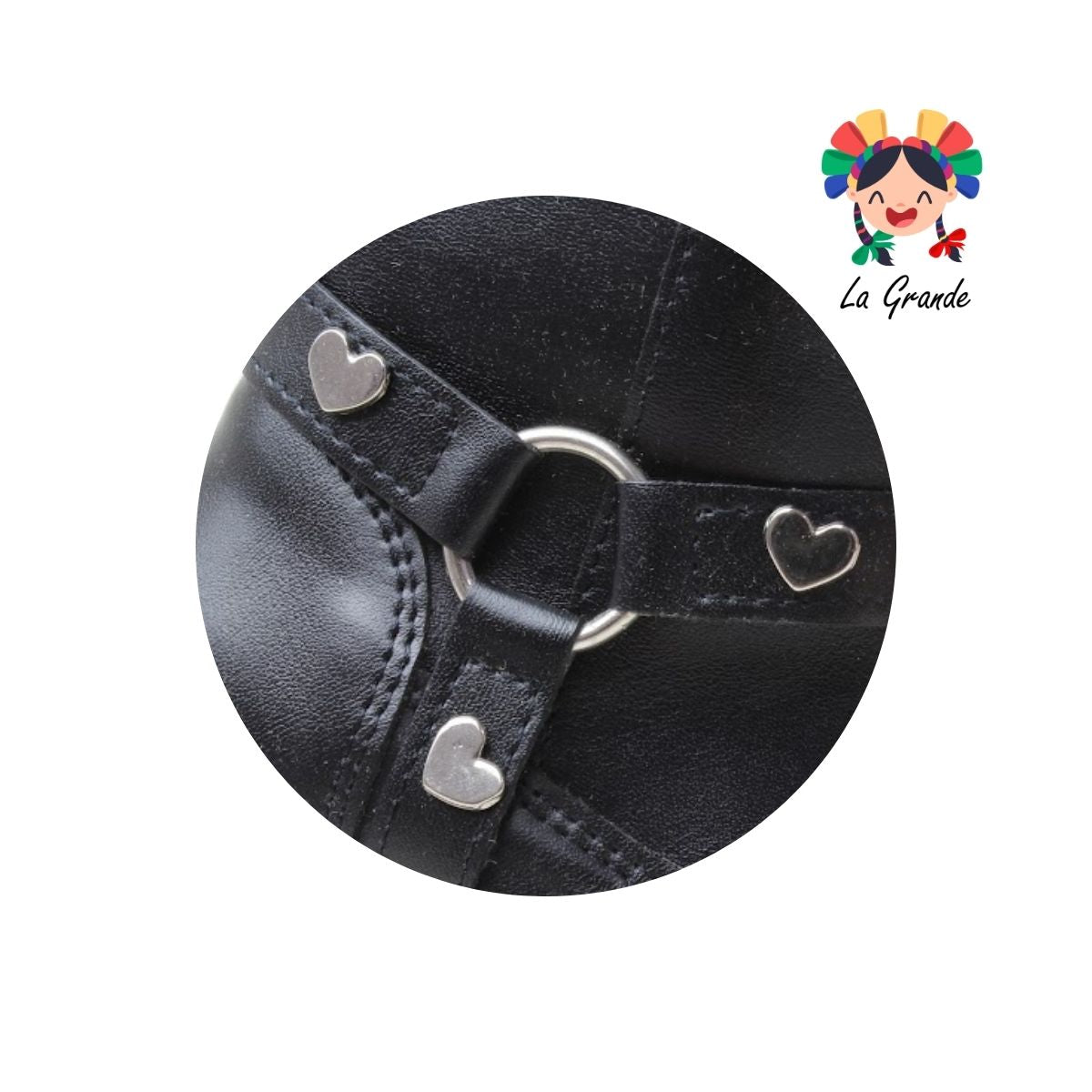 25190 BLASITO Negro Napa Bota Casual Larga para Niña