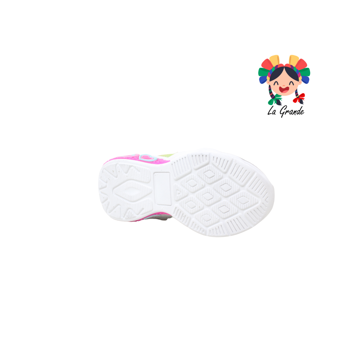 2565 DOMINIQ Multicolor Textil Tenis Casual con Luz Led para Niña