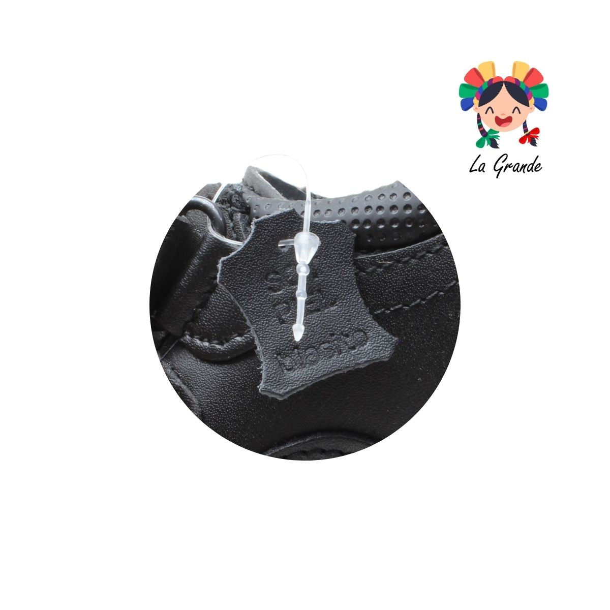 25E243 BLASITO Negro Piel Zapato Escolar para Niño y Joven