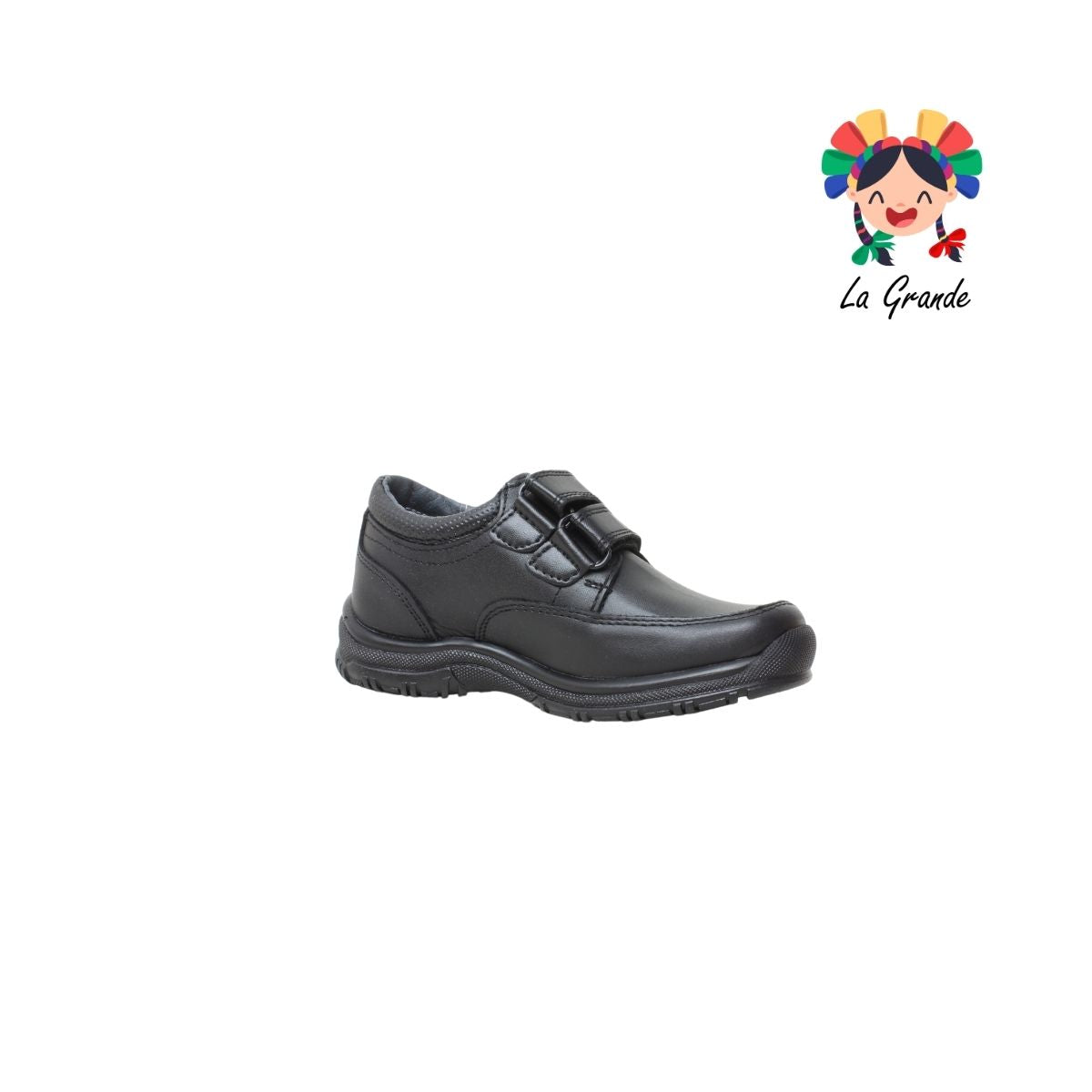 25E243 BLASITO Negro Piel Zapato Escolar para Niño y Joven