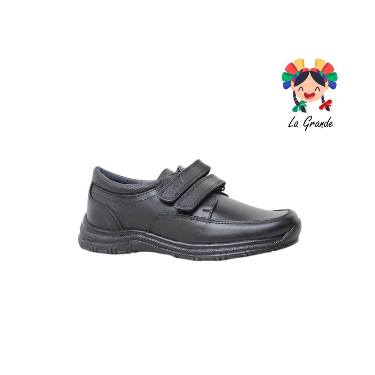 25E243 BLASITO Negro Piel Zapato Escolar para Niño y Joven