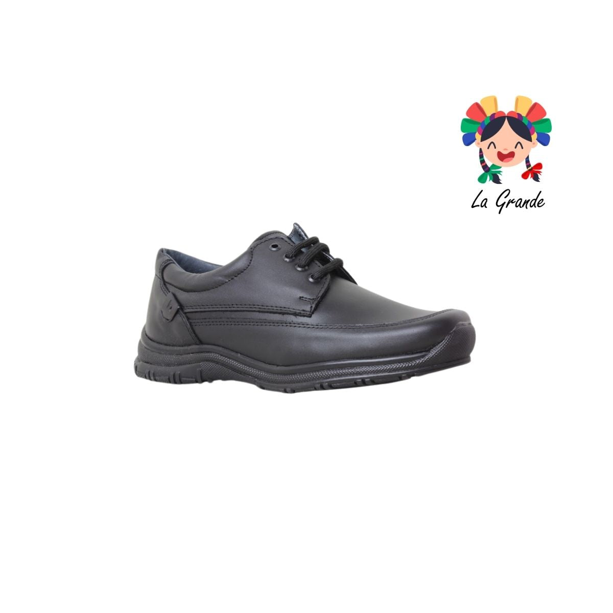 25E244 BLASITO Negro Piel Zapato Escolar para Joven