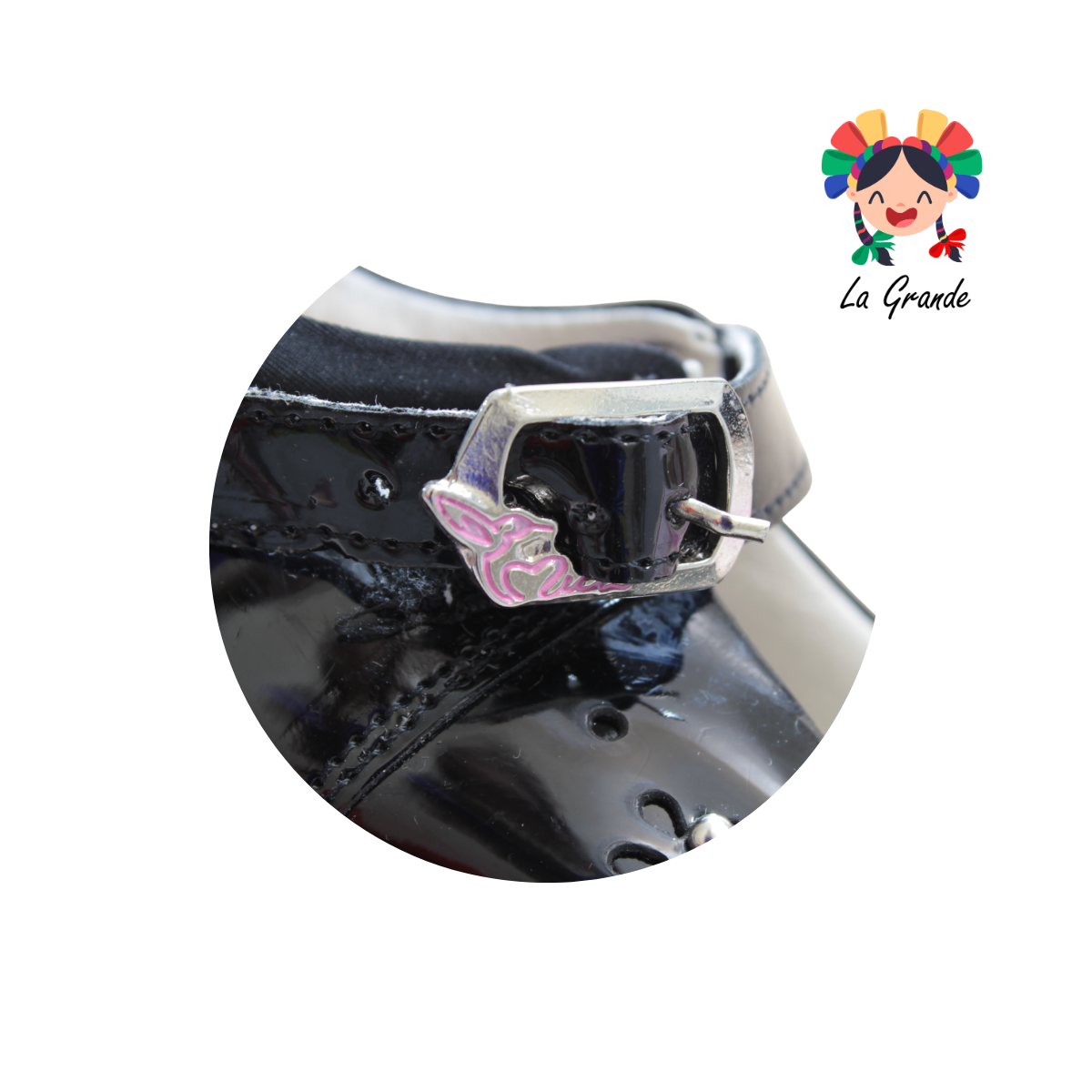 2730 MIA Negro Charol Zapato Escolar para Niña
