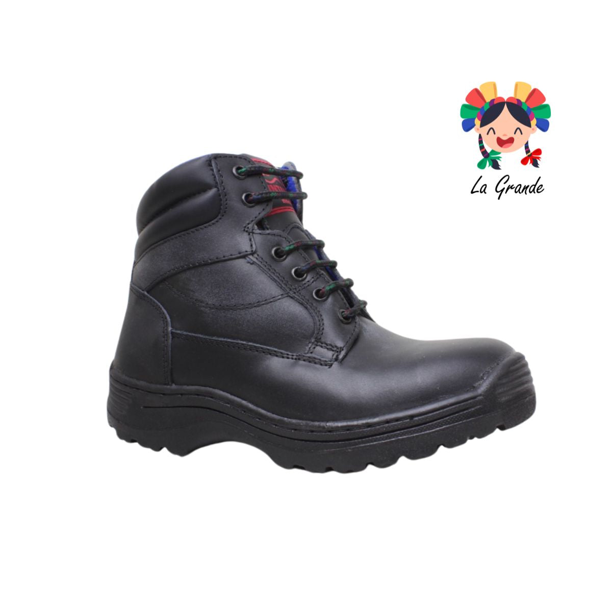 2600 TOPEKO Negro Grasso Piel Bota Industrial Casco de Acero para Caballero