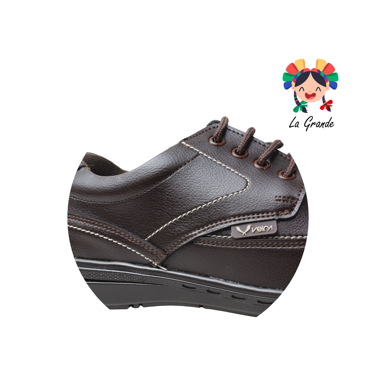2600 VELRA Café Piel Zapato Casual para Caballero