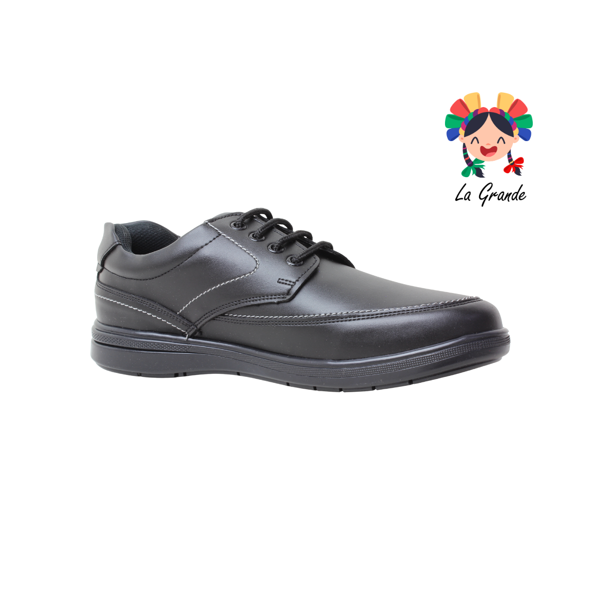 2600 VELRA Negro Piel Zapato Casual para Caballero