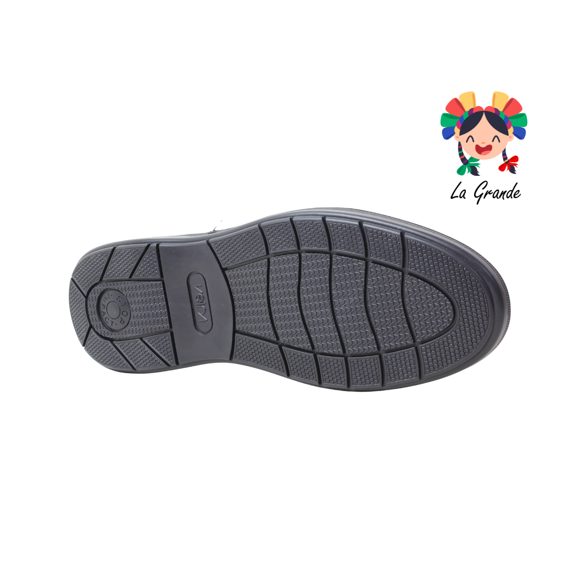 2600 VELRA Negro Piel Zapato Casual para Caballero