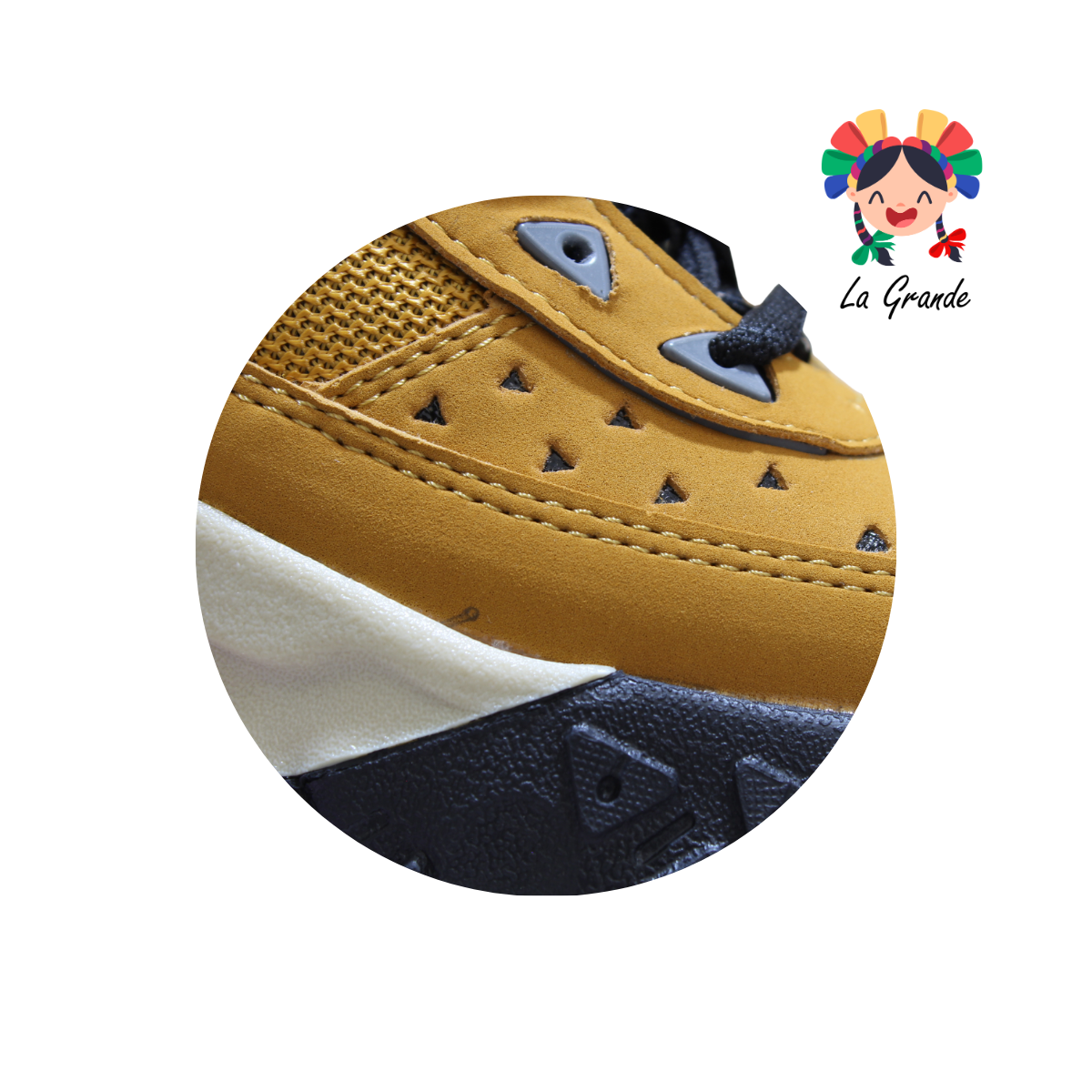 2602 HARMAN Mostaza Negro Tenis Casual para Joven