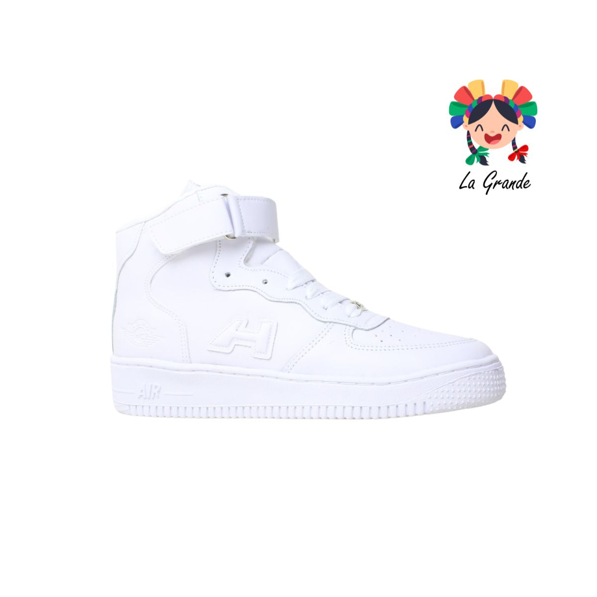 260 H-GROSS Blanco Blanco Piel Tenis Escolar para Niña, Niño, Dama, Joven y Caballero