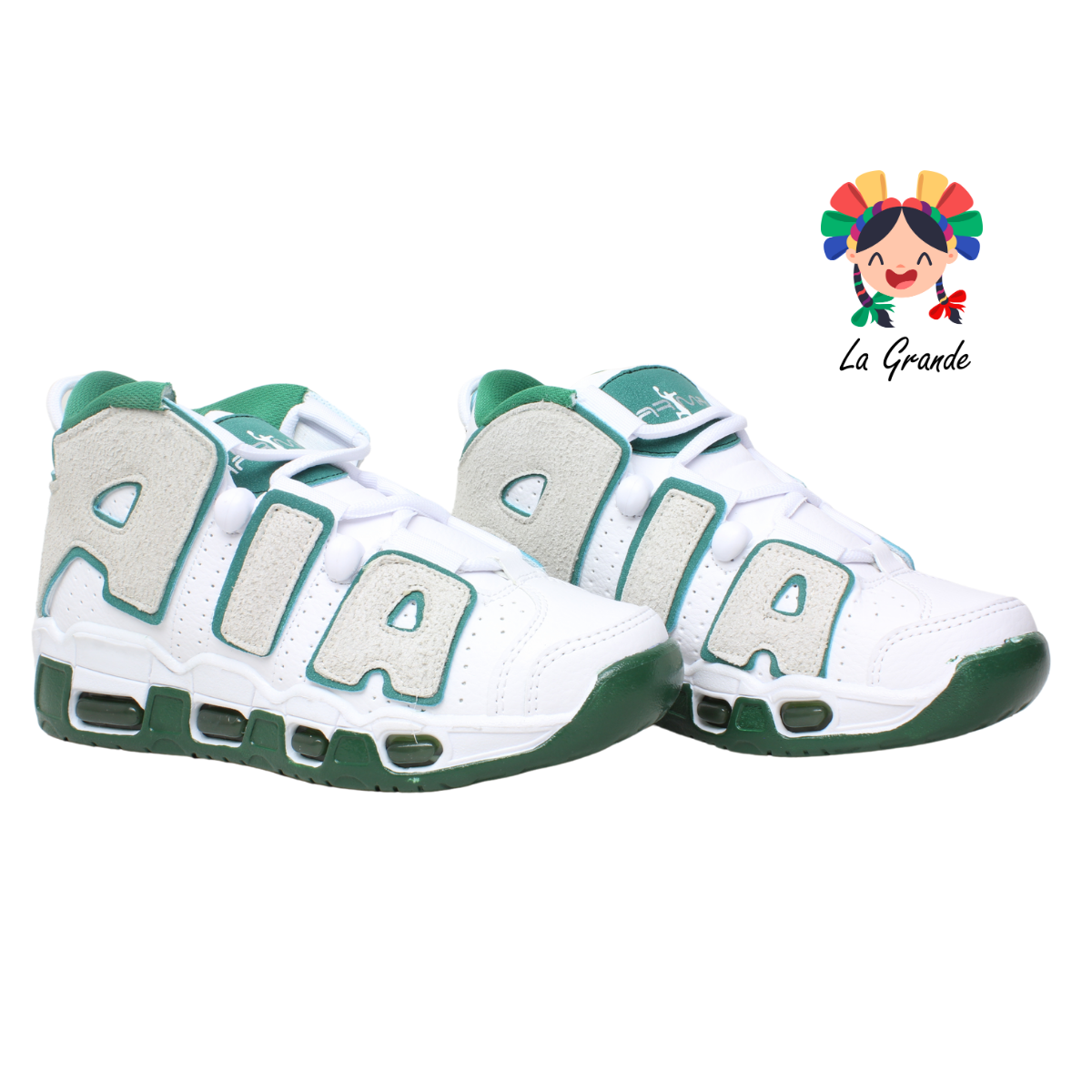 1018 HARMAN Bco Vde Vde Tenis Casual para Dama, Joven y Caballero