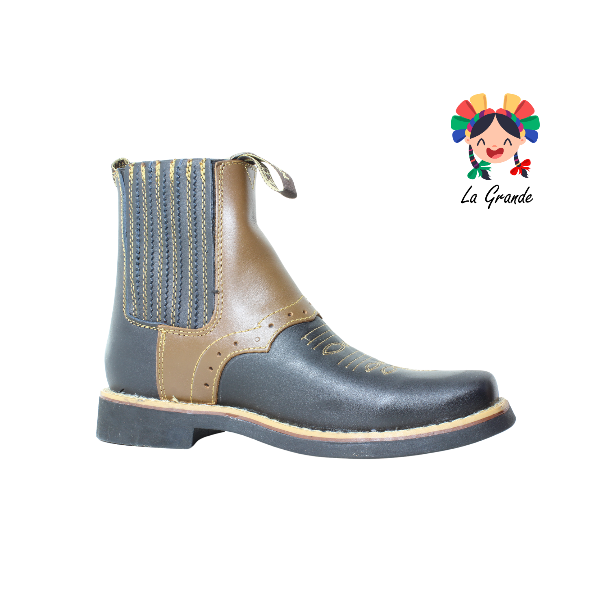 267 NOOKIE TOWN Negro Arena Grasso Bota tipo Vaquera para Caballero