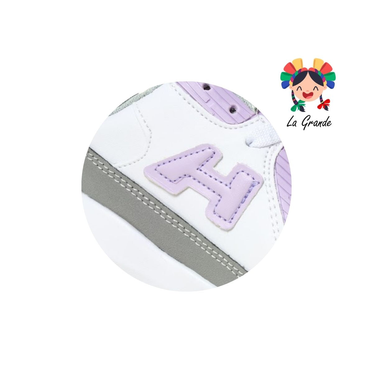 270 H-GROSS Bco Gris Lila Tenis Deportivo de Válvula para Dama