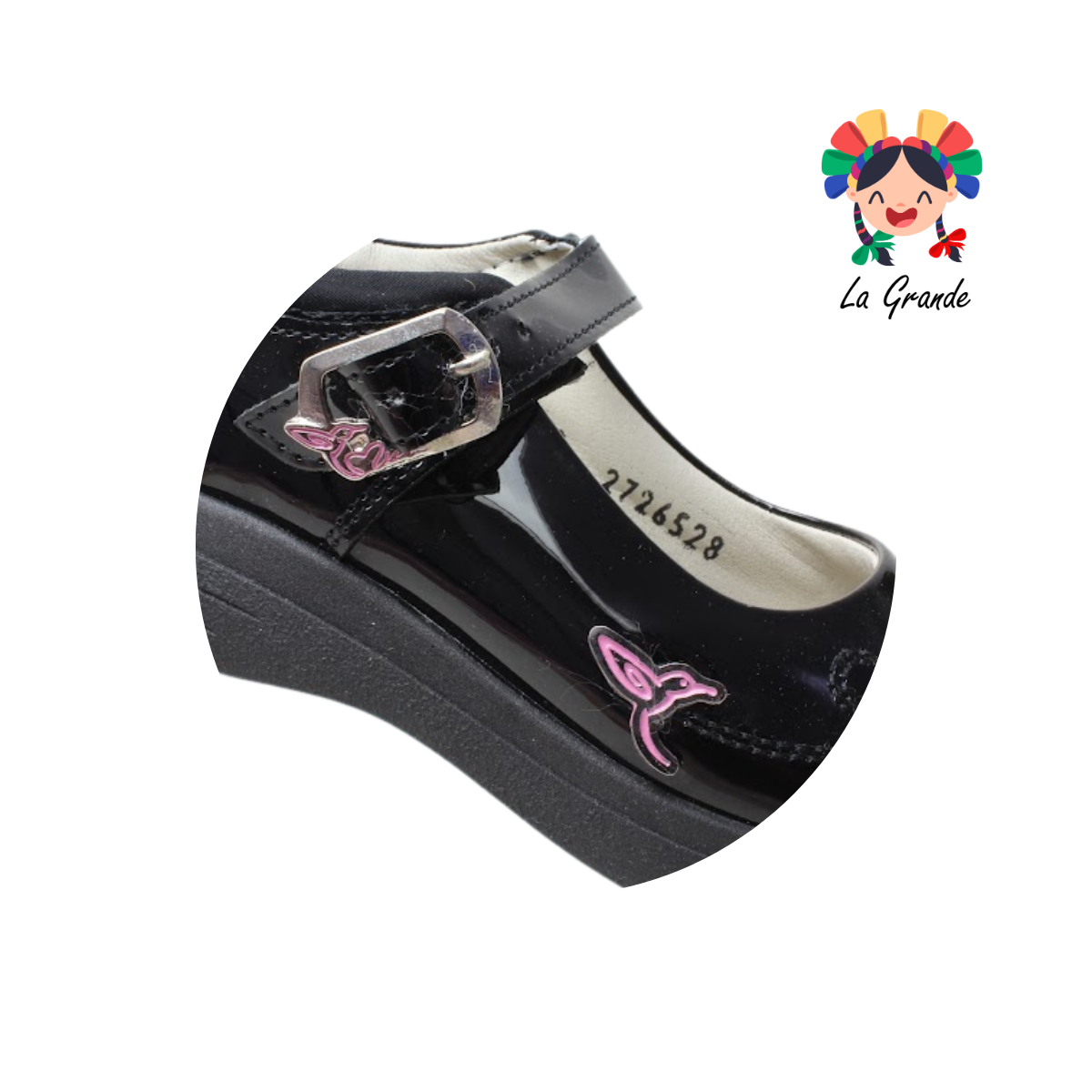 2726 MIA Negro Charol Zapato Escolar para Niña y Dama