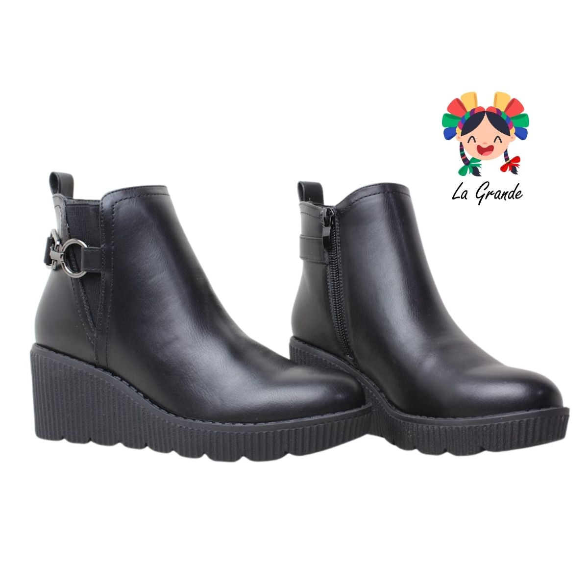 2804 WILDCAT Negro Napa Bota Casual para Dama